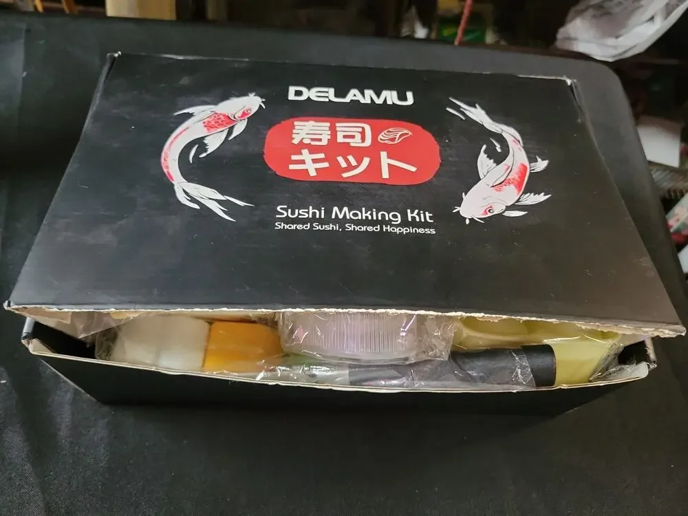 DELAMU Sushi Making Kit 20 in 1 Sushi Maker Bazooka Roller Kit w/ Bamboo Mat